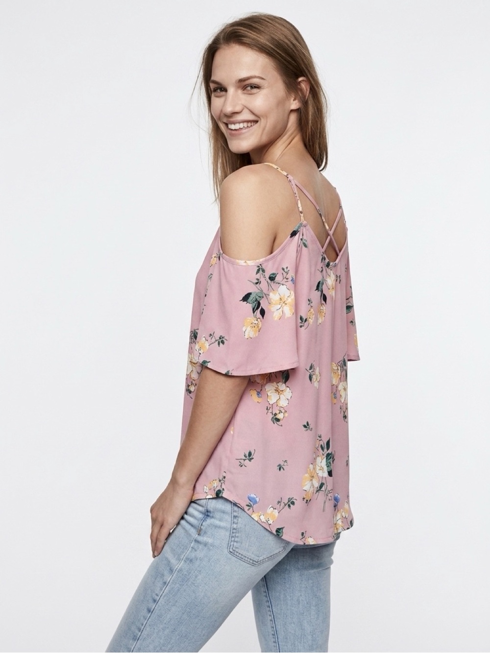 Kaileigh Floral Cami Top in Dusty Rose